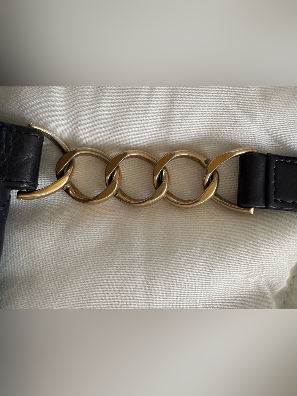 CHANEL Navy Quilted Leather Flap Shoulder Bag. Good Cond. See Pics For Flaws. - Picture 4 of 14